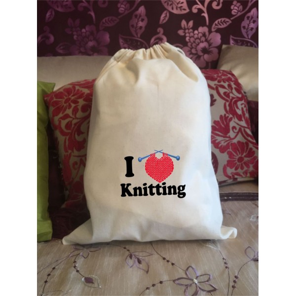 I Love Knitting Bag